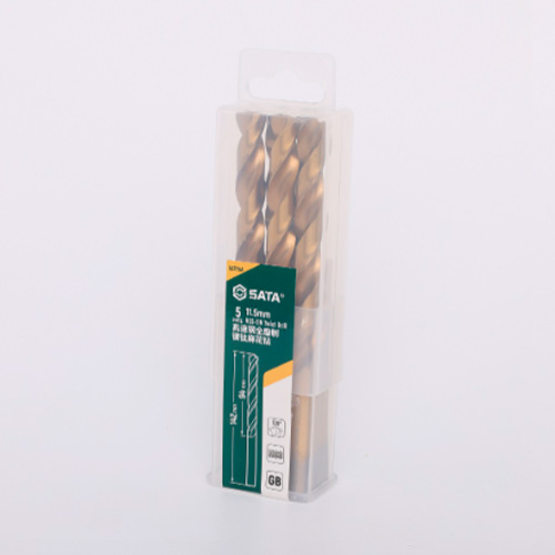 5件套高速钢全磨制镀钛麻花钻11.5MM